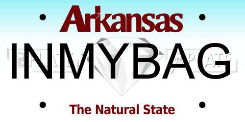 INMYBAG Arkansas License Plate