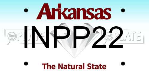 INPP22 Arkansas License Plate