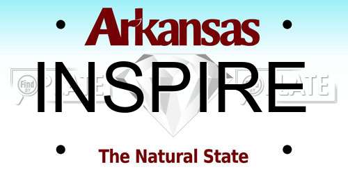 INSPIRE Arkansas License Plate