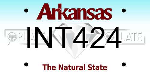 INT424 Arkansas License Plate