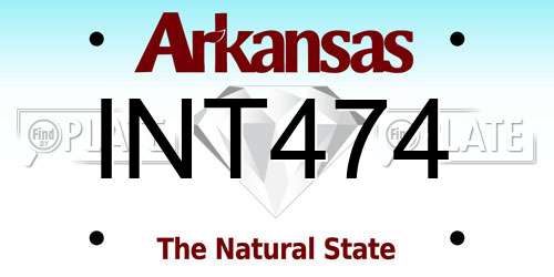 INT474 Arkansas License Plate