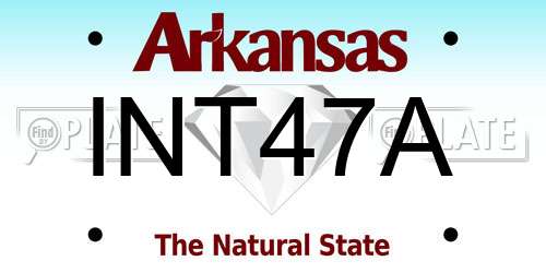 INT47A Arkansas License Plate