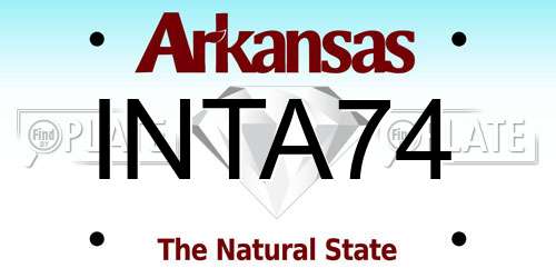 INTA74 Arkansas License Plate