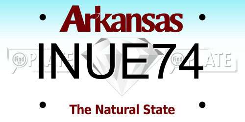 INUE74 Arkansas License Plate