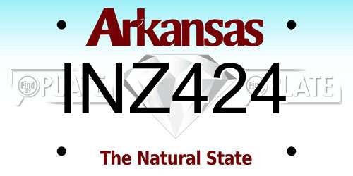 INZ424 Arkansas License Plate