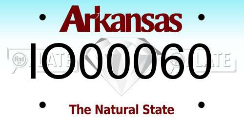 IO00060 Arkansas License Plate