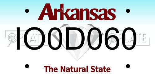 IO0D060 Arkansas License Plate