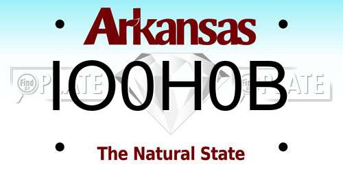 IO0H0B Arkansas License Plate