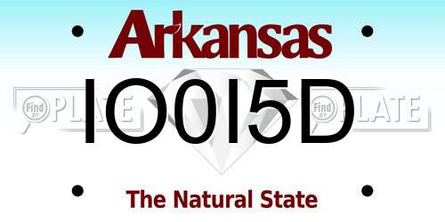 IO0I5D Arkansas License Plate