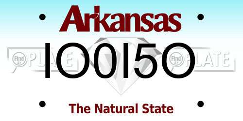 IO0I5O Arkansas License Plate