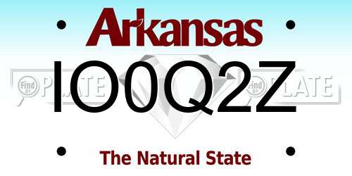IO0Q2Z Arkansas License Plate