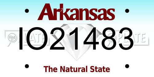 IO21483 Arkansas License Plate