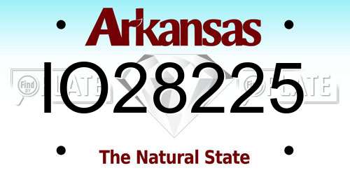 IO28225 Arkansas License Plate