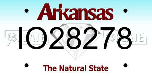 IO28278 Arkansas License Plate
