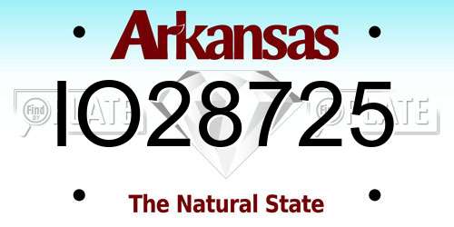 IO28725 Arkansas License Plate