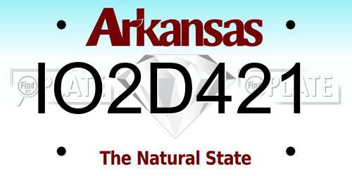 IO2D421 Arkansas License Plate