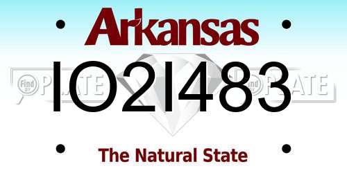 IO2I483 Arkansas License Plate
