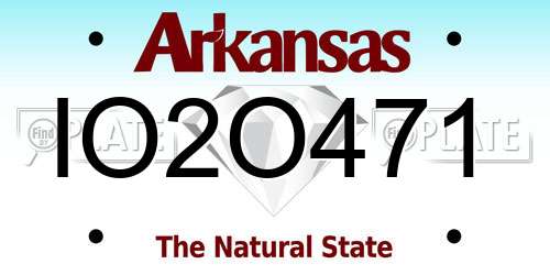 IO2O471 Arkansas License Plate