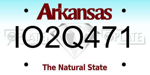 IO2Q471 Arkansas License Plate