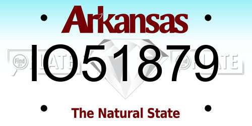 IO51879 Arkansas License Plate