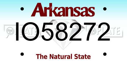 IO58272 Arkansas License Plate