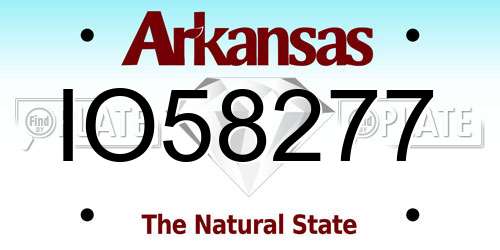 IO58277 Arkansas License Plate