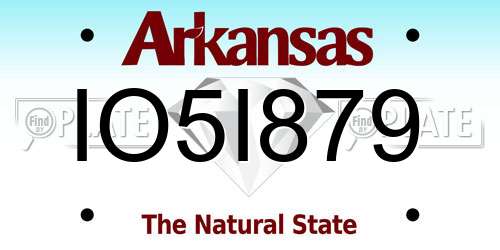 IO5I879 Arkansas License Plate