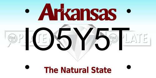 IO5Y5T Arkansas License Plate