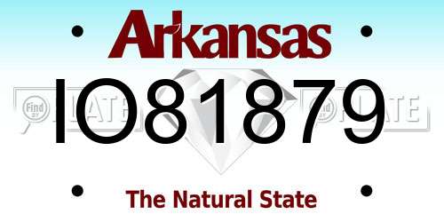 IO81879 Arkansas License Plate