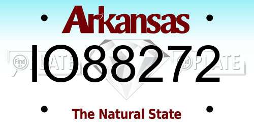 IO88272 Arkansas License Plate