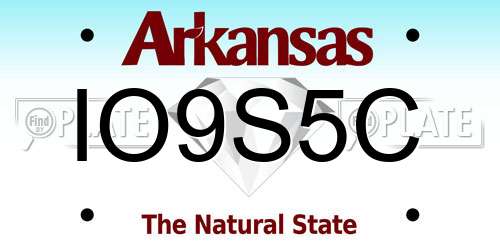 IO9S5C Arkansas License Plate