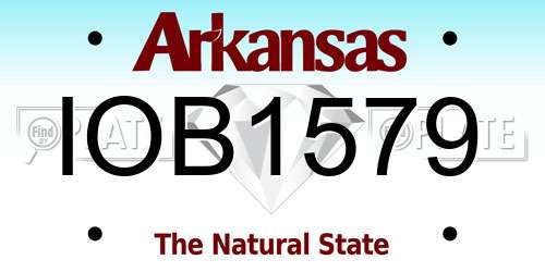 IOB1579 Arkansas License Plate