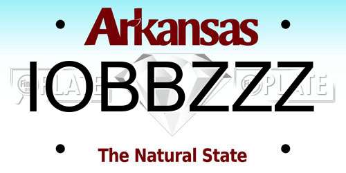 IOBBZZZ Arkansas License Plate