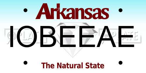IOBEEAE Arkansas License Plate