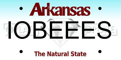 IOBEEES Arkansas License Plate