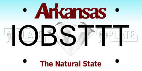 IOBSTTT Arkansas License Plate