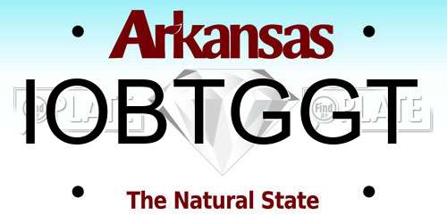 IOBTGGT Arkansas License Plate