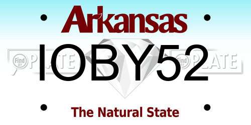IOBY52 Arkansas License Plate