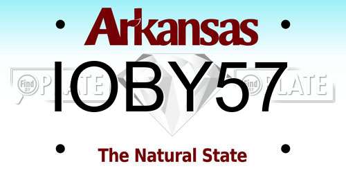 IOBY57 Arkansas License Plate