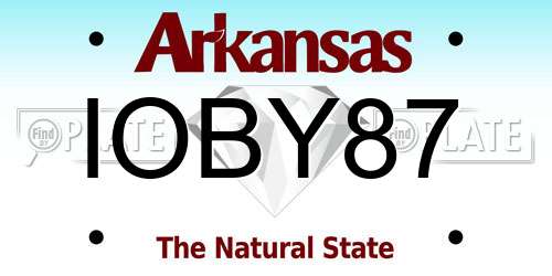 IOBY87 Arkansas License Plate