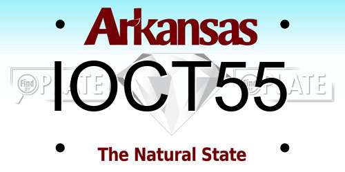 IOCT55 Arkansas License Plate