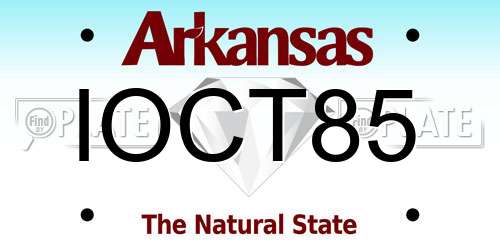 IOCT85 Arkansas License Plate