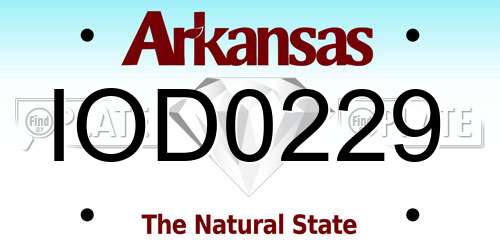IOD0229 Arkansas License Plate