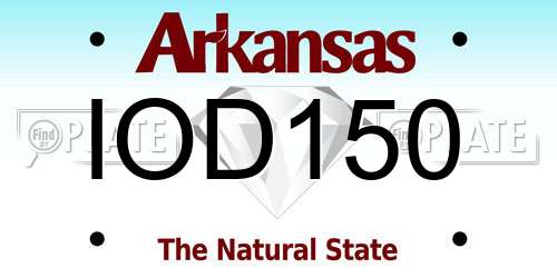 IOD150 Arkansas License Plate