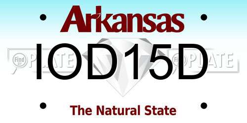 IOD15D Arkansas License Plate