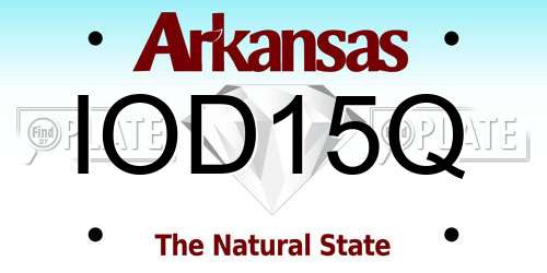 IOD15Q Arkansas License Plate