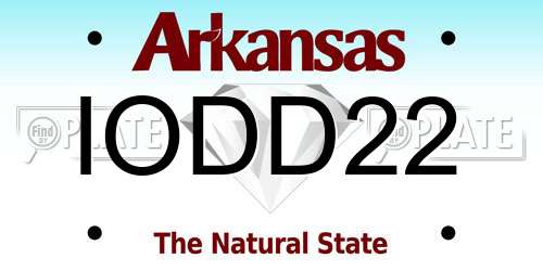 IODD22 Arkansas License Plate