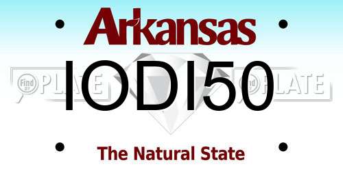 IODI50 Arkansas License Plate