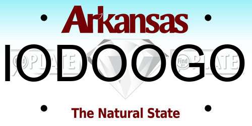 IODOOGO Arkansas License Plate