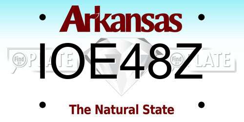 IOE48Z Arkansas License Plate